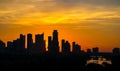 Epic sunrise Austin silhouette downtown skyline twilight Royalty Free Stock Photo