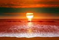 Epic sunset over ocean Royalty Free Stock Photo