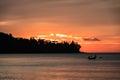 Epic Sunset over the ocean,Phuket, Thailand Royalty Free Stock Photo