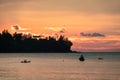 Epic Sunset over the ocean,Phuket, Thailand Royalty Free Stock Photo