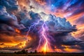 Epic Thunderstorm Cloudscape Royalty Free Stock Photo