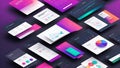 Epic Vector Voyage: Navigating UI UX Excellence. AI generate