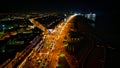 Epic view footage taken in blackpool with a drone during the night