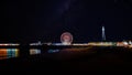 Epic view footage taken in blackpool with a drone during the night