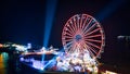 Epic view footage taken in blackpool with a drone during the night