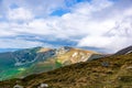 Epic view to the mountain peak in a summer day with nice cloud background Royalty Free Stock Photo