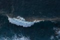 Epic waves in the Atlantic Ocean off the coast of Madeira off Morocco. Great sunset at the sea.