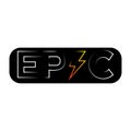 Epic word logo icon on a white background