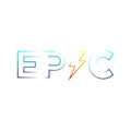 Epic word logo icon on a white background