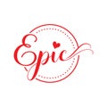 Epic word red badge Royalty Free Stock Photo