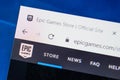 Epicgames.com Web Site. Selective focus. Royalty Free Stock Photo