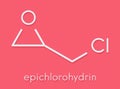 epichlorohydrin ECH epoxy resin building block. Skeletal formula.