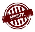 epicotyl - red round grunge button, stamp Royalty Free Stock Photo
