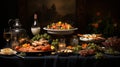 Epicurean Elegance - A Feast for the Senses - A Culinary Masterpiece - generative AI