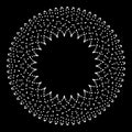 Epicycloid stippled disc for design project on black - vector illustration Royalty Free Stock Photo