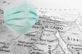 Epidemic conditions over Egypt area Royalty Free Stock Photo