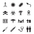 Epidemic icons set Royalty Free Stock Photo