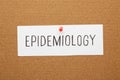 Epidemiology Word Concept Royalty Free Stock Photo