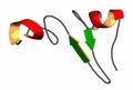 Epidermal growth factor (EGF) signaling protein molecule. 3D rendering. Cartoon representation with secondary structure coloring (