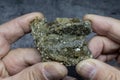 Epidote and Augit Slikat crystals Royalty Free Stock Photo