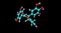 Epigallocatechin gallate molecular structure isolated on black