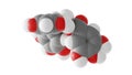 epigallocatechin gallate molecule, ester, molecular structure, isolated 3d model van der Waals Royalty Free Stock Photo