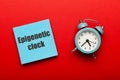Epigenetic clock concept. Biological aging of human body, research of old age
