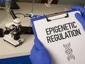 Epigenetic Regulation of Gene Expression Concept with DNA Methylation, Histone Modification and Environmental Influence on Genome Royalty Free Stock Photo