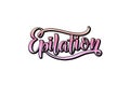 Epilation procedure lettering. Hand drawn vector illustration. Ink drawing.