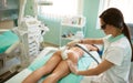 Epilation of unwanted hair by diode laser Royalty Free Stock Photo