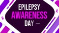 Epilepsy Awareness Day with purple color background and shapes around it