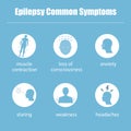 Epilepsy common symptoms Royalty Free Stock Photo