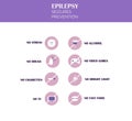 Epilepsy seizures prevention. Conceptual vector illustration. Human diseases