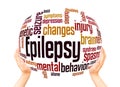 Epilepsy word cloud sphere concept Royalty Free Stock Photo