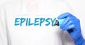 Epilepsy word concept. Epileptic disease and diagnosis