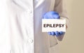 Epilepsy word concept. Epileptic disease and diagnosis