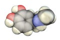 Epinephrine molecule, a hormone produced by adrenal gland Royalty Free Stock Photo