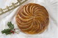 Epiphany cake galette des rois , king cake Royalty Free Stock Photo