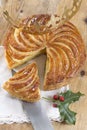 Epiphany cake galette des rois , king cake Royalty Free Stock Photo