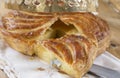 Epiphany cake galette des rois , king cake Royalty Free Stock Photo