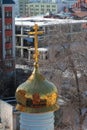 Epiphany Cathedral dome. Kazan, Russia Royalty Free Stock Photo