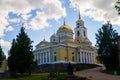 The Epiphany Cathedral in Nilov Monastery, founded by Saint Nilus in 1594 on the lake Seliger, Tver region. One of the most impres Royalty Free Stock Photo