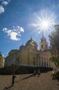 Epiphany Cathedral in Nilov Monastery on the lake Seliger, Tver region. Royalty Free Stock Photo