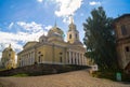 Epiphany Cathedral in Nilov Monastery on the lake Seliger, Tver region. Royalty Free Stock Photo