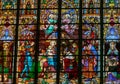 Epiphany Stained Glass - Three Kings Royalty Free Stock Photo