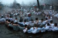 Epiphany Traditions - Jordan. Men dance in the icy waters of the river Tunja on January 6, 2011, Kalofer, Bulgaria