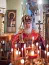 Episcopal Liturgy, divine service and procession with the consecration of honey on the feast of the Honey Saviour in Russia.