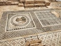 EPISKOPI, CYPRUS - 09/09/2018: Ancient mosaic at Kourion depicting Ktisis