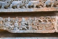 Episode of Bhakta Prahlada being totured in many ways Kedareshwara temple, Halebidu, Karnataka, India