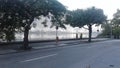 Epitacio pessoa avenue, running track, trees around Rodrigo de Freitas Lagoon Rio de Janeiro Brazil